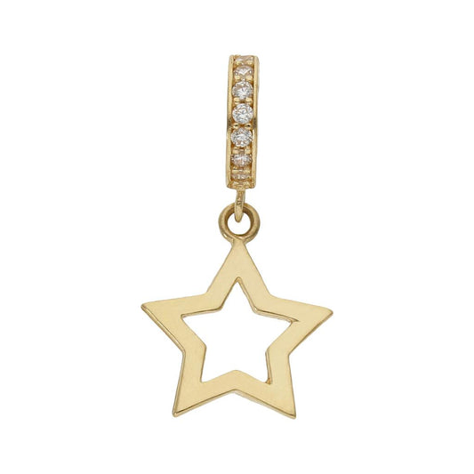 Colgante con encanto Estrella en Oro 18k